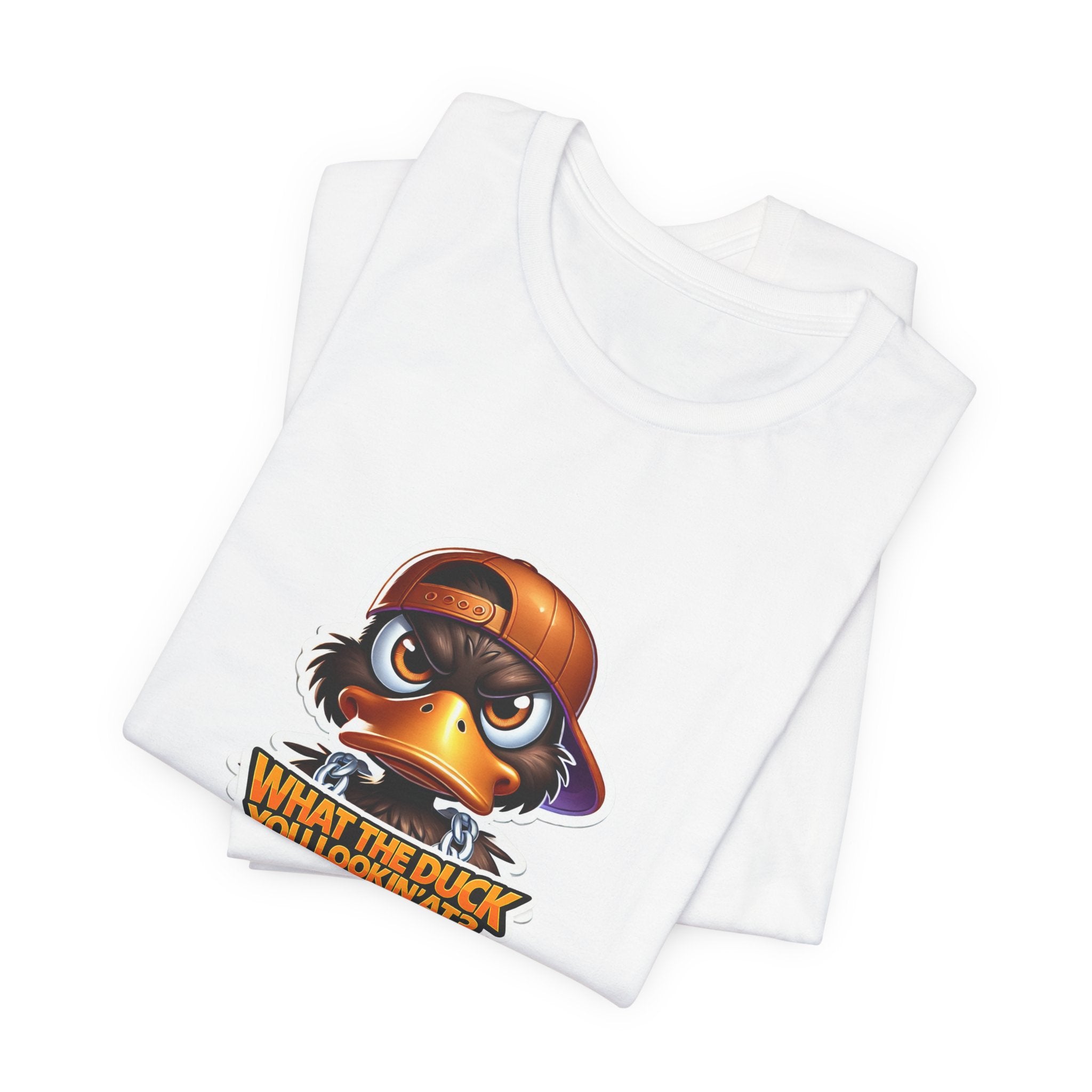 What The Duck You Lookin At? Duck Face Graphic Tee | Cute Cartoon Duck T-Shirt